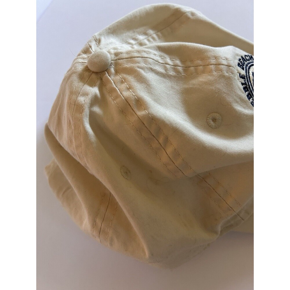 Pebble Beach Golf Links Hat Ahead Ball Cap Adjustable Cream Tan Vintage 1919 - Picture 9 of 9